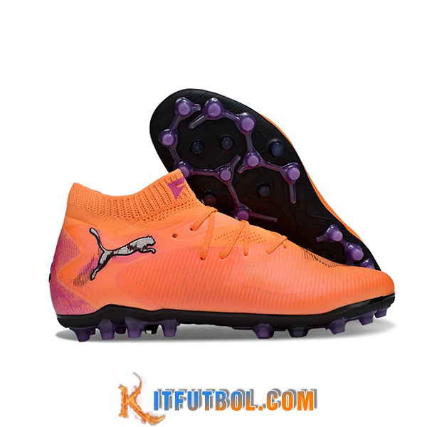 PUMA Botas De Fútbol FUTURE 8 ULTIMATE AG Naranja/Violeta