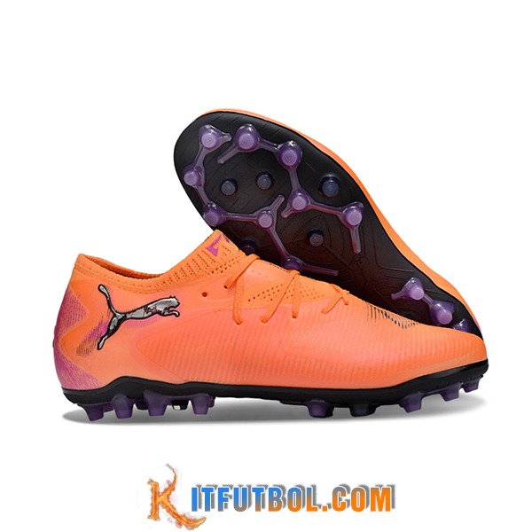 PUMA Botas De Fútbol FUTURE 8 ULTIMATE AG Naranja/Violeta -02