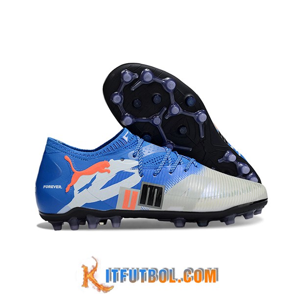 PUMA Botas De Fútbol FUTURE 8 ULTIMATE AG Azul/Gris/Naranja