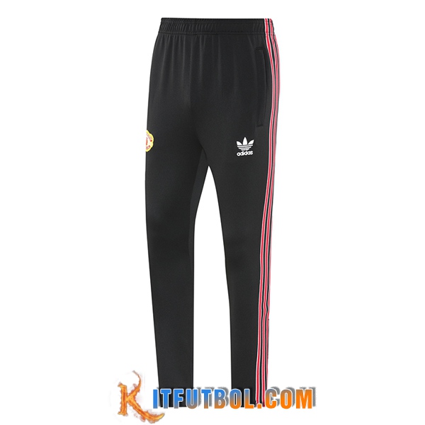 Pantalones Entrenamiento Manchester United Negro/Rojo 2025/2026 -04