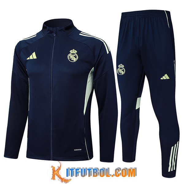 Chandal Equipos De Futbol Chaquetas Real Madrid Azul/Verde 2025/2026