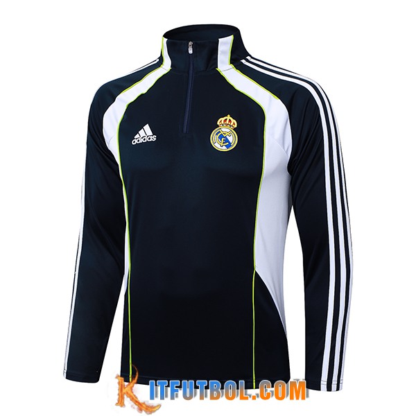 Sudadera De Entrenamiento Real Madrid Azul/Blanco/Verde 2025/2026