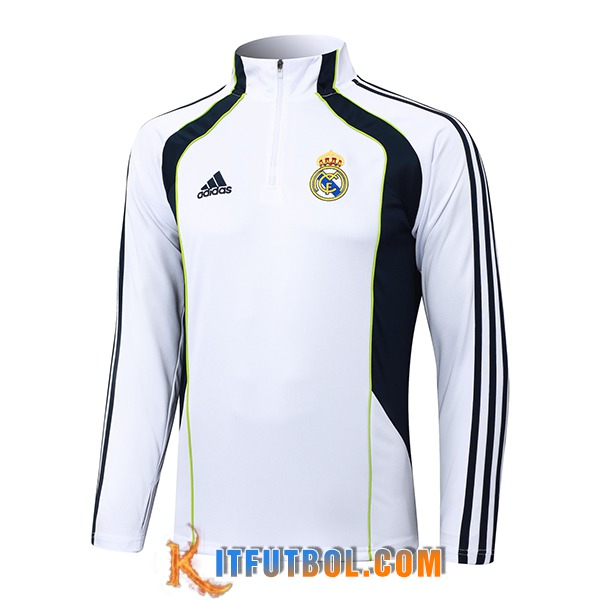 Sudadera De Entrenamiento Real Madrid Blanco/Negro/Verde 2025/2026