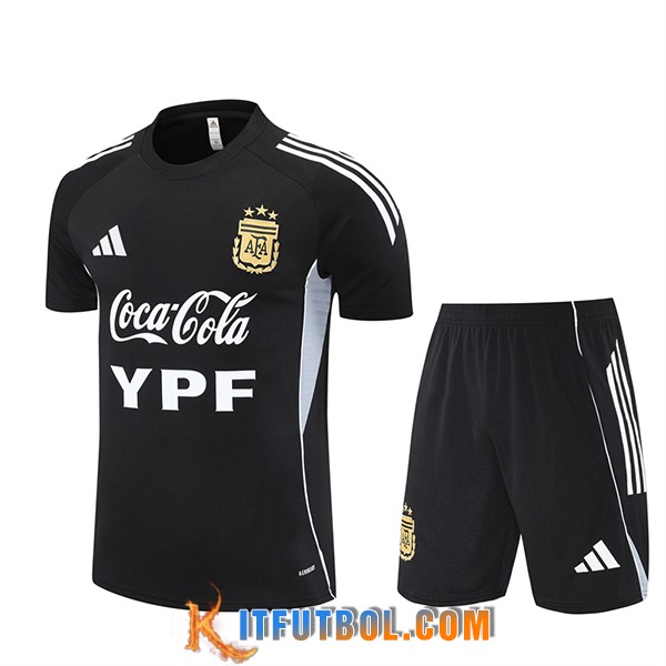 Camiseta Entrenamiento Argentina Negro/Blanco/Gris 2025/2026
