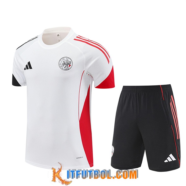 Camiseta Entrenamiento Ajax Blanco/Negro/Rojo 2025/2026