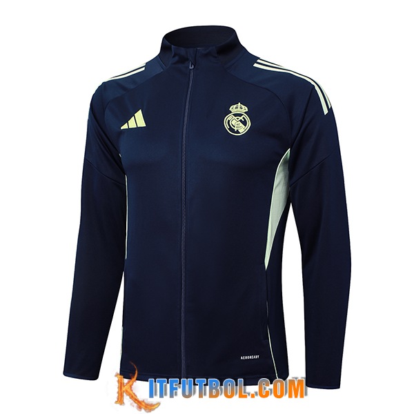 Chaquetas Futbol Real Madrid Azul/Verde 2025/2026 -02