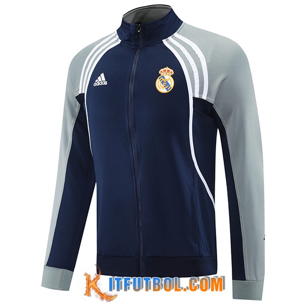 Chaquetas Futbol Real Madrid Azul/Gris/Blanco 2025/2026
