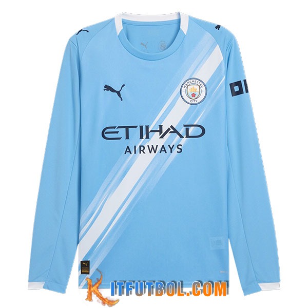 Nueva Camisetas De Futbol Manchester City Manga Largas Primera 2025/2026