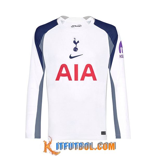 Nueva Camisetas De Futbol Tottenham Hotspurs Manga Largas Primera 2025/2026