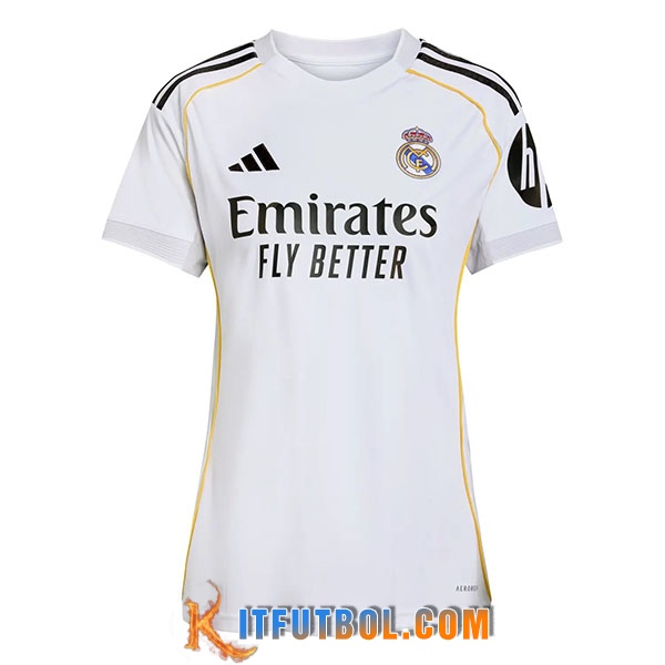 Nueva Camisetas De Futbol Real Madrid Mujer Primera 2025/2026