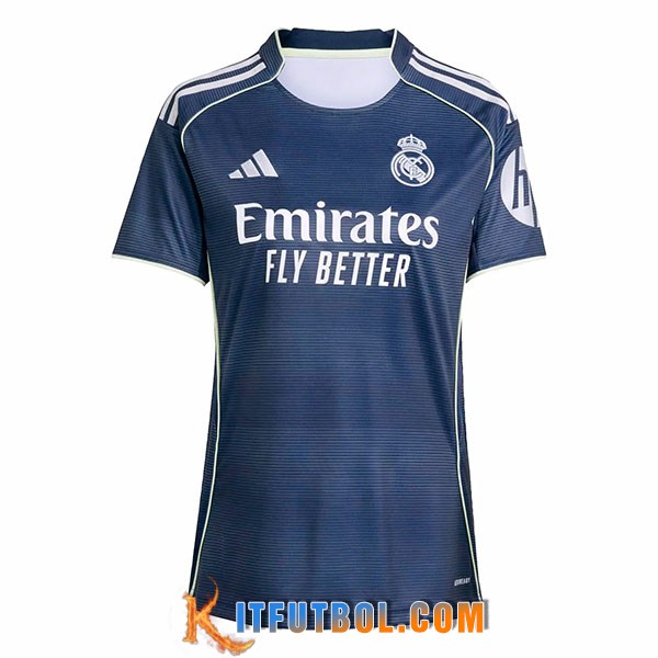 Nueva Camisetas De Futbol Real Madrid Mujer Segunda 2025/2026