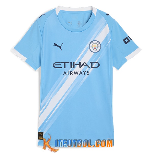 Nueva Camisetas De Futbol Manchester City Mujer Primera 2025/2026