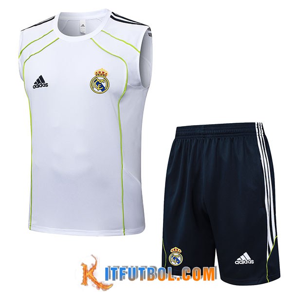 Camiseta Entrenamiento sin mangas Real Madrid Blanco/Verde 2025/2026