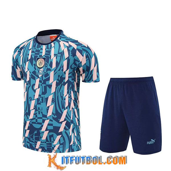 Camiseta Entrenamiento Manchester City Azul/Beige 2025/2026