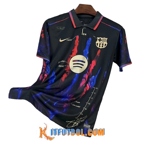 Camiseta Polo FC Barcelona Negro/Azul/Rojo 2025/2026