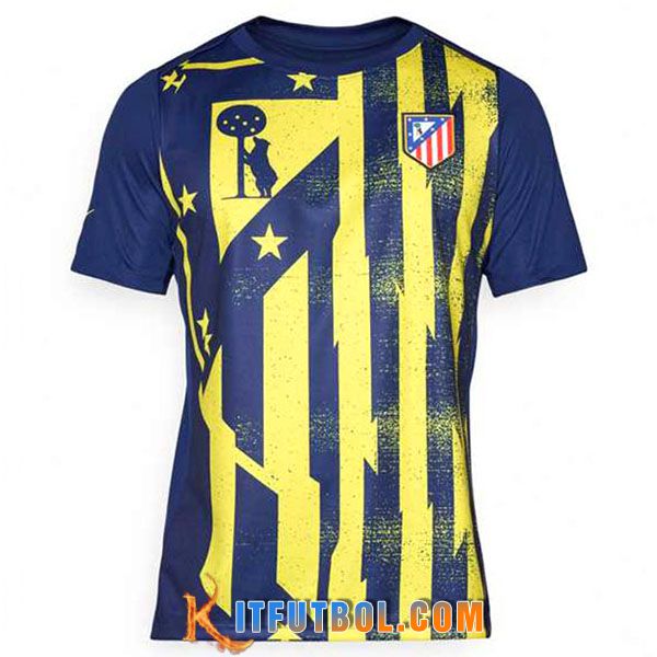 Camiseta Entrenamiento Atletico Madrid Azul/Amarillo 2025/2026