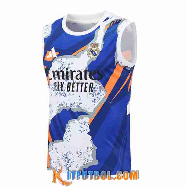 Chalecos De Futbols Real Madrid Blanco/Azul/Naranja 2025/2026
