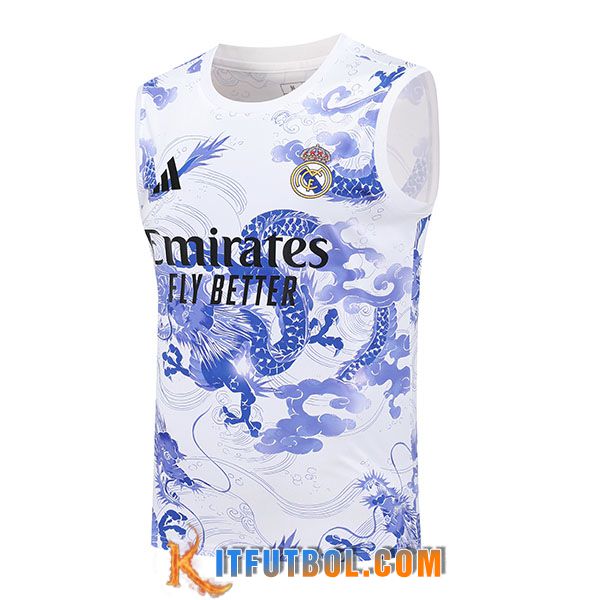 Chalecos De Futbols Real Madrid Blanco/Azul 2025/2026
