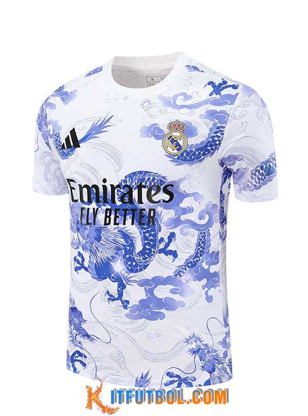 Camiseta Entrenamiento Real Madrid Blanco/Azul 2025/2026 -02