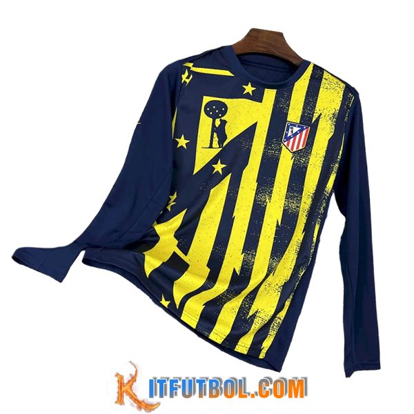 Training Manga Larga Atletico Madrid Azul/Amarillo 2025/2026