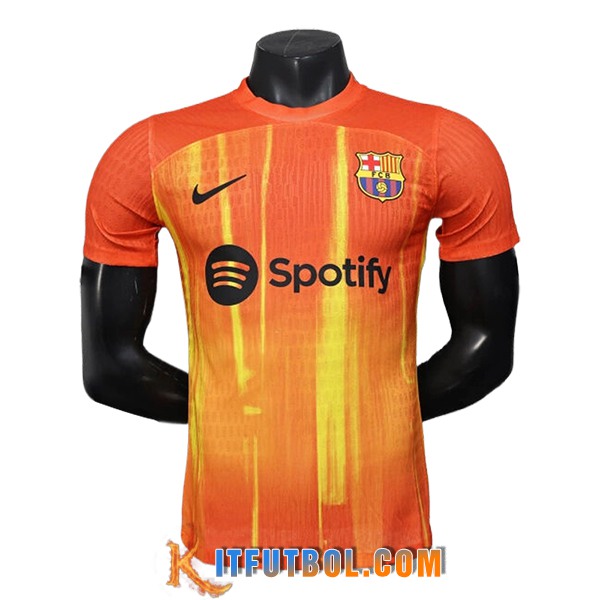 Camiseta Entrenamiento FC Barcelona Naranja/Amarillo 2025/2026 -02