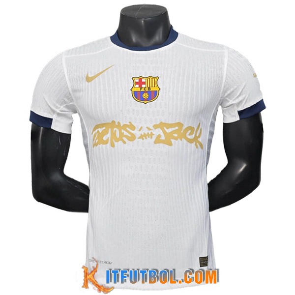 Camiseta Entrenamiento FC Barcelona Blanco/Amarillo 2025/2026