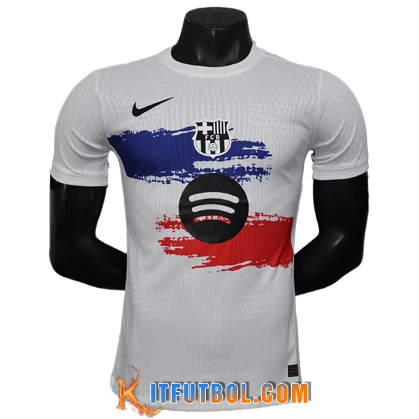 Camiseta Entrenamiento FC Barcelona Blanco/Azul/Rojo 2025/2026