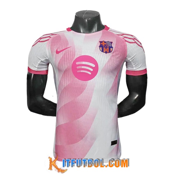 Camiseta Entrenamiento FC Barcelona Rosa/Blanco 2025/2026