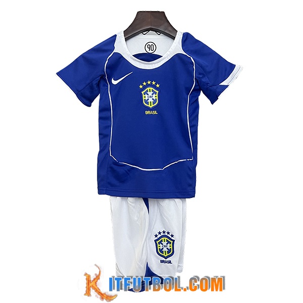 Camisetas De Futbol Brasil Retro Ninos Segunda 2004