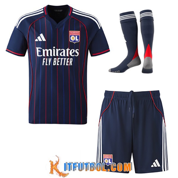 Camisetas Futbol lyon Segunda (Cortos + Calcetines) 2025/2026