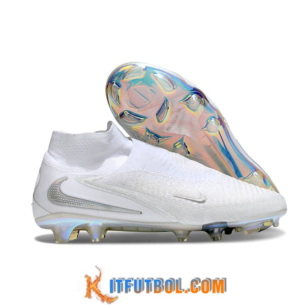 Nike Botas De Fútbol Phantom GX III Elite FG Blanco/Gris