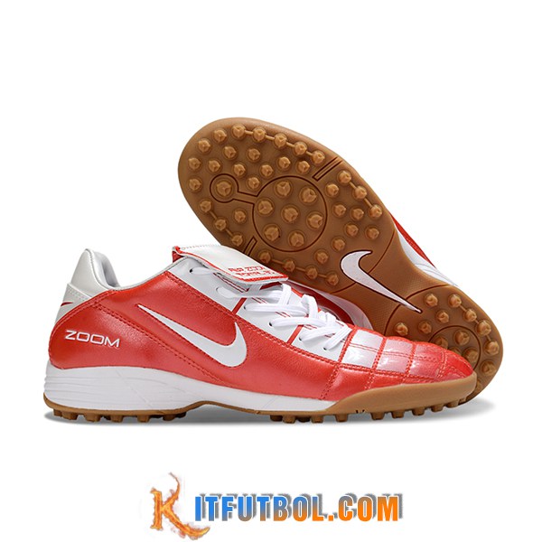 Nike Botas De Fútbol T90 TF Rojo/Blanco -04