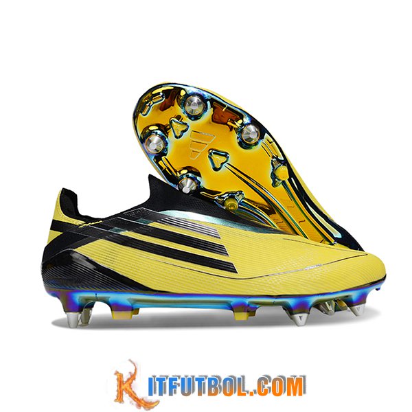 Adidas Botas De Fútbol F50 Elite Laceless SG Amarillo/Negro