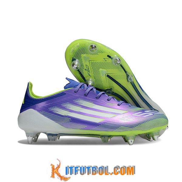 Adidas Botas De Fútbol F50 ELITE SG Violeta/Verde/Blanco -03