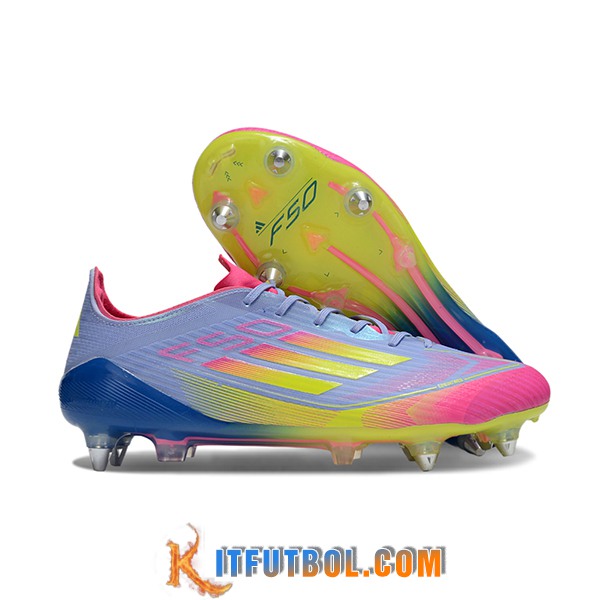 Adidas Botas De Fútbol F50 ELITE SG Violeta/Verde/Rosa -02