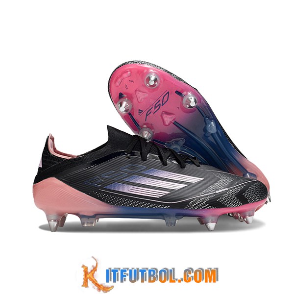 Adidas Botas De Fútbol F50 Elite SG Negro/Violeta/Rosa -02