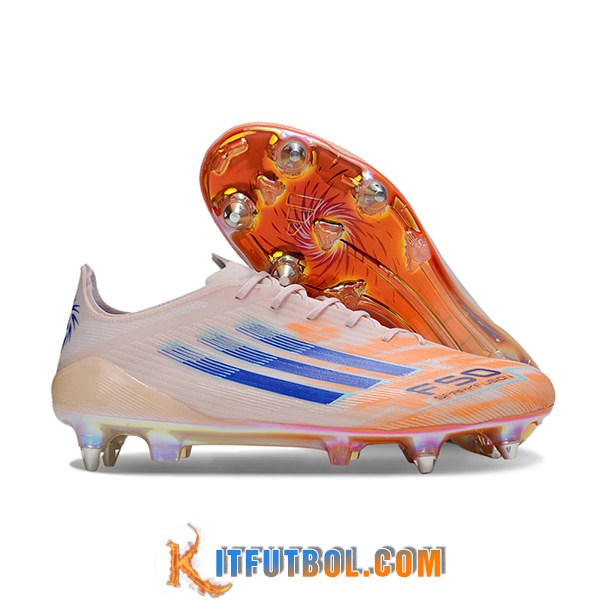 Adidas Botas De Fútbol F50 Elite SG Naranja/Azul -04