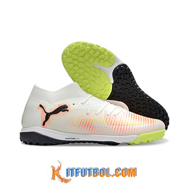 PUMA Botas De Fútbol FUTURE 8 ULTIMATE TF Blanco/Naranja/Negro