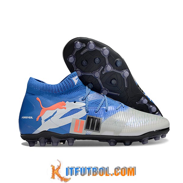 PUMA Botas De Fútbol FUTURE 8 ULTIMATE AG Azul/Gris/Naranja/Blanco