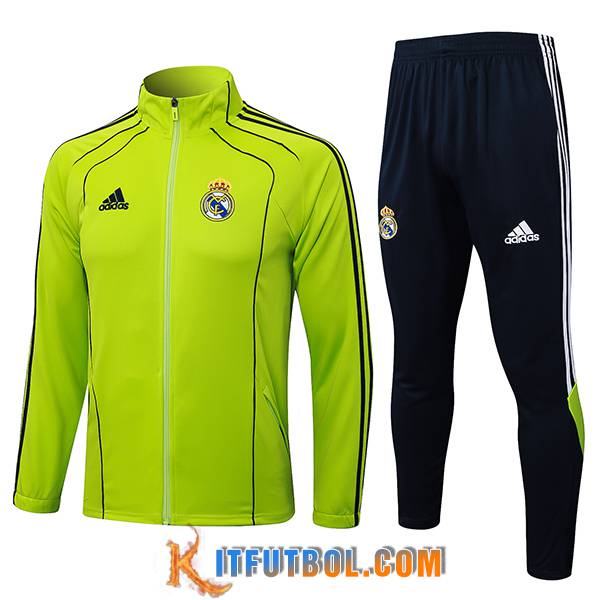 Chandal Equipos De Futbol Chaquetas Real Madrid Verde/Negro 2025/2026