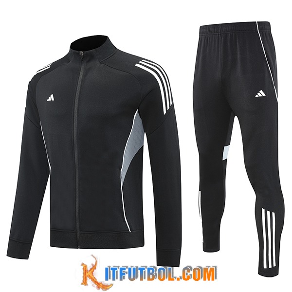 Chandal Equipos De Futbol Chaquetas Adidas Negro/Gris/Blanco 2025/2026