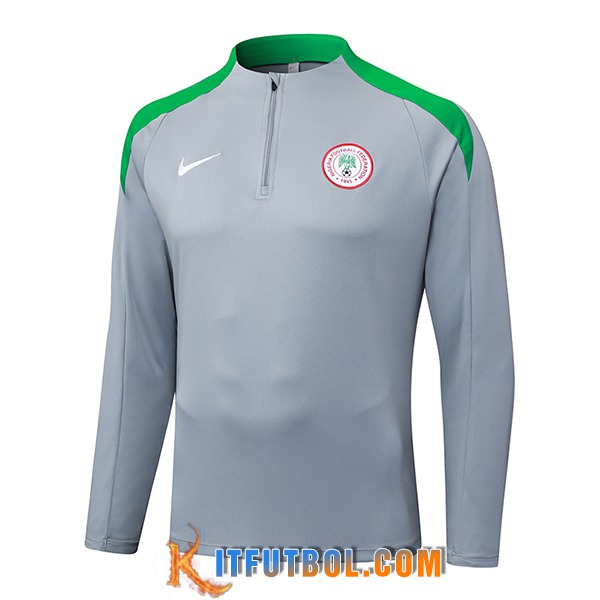 Sudadera De Entrenamiento Nigeria Gris/Verde 2025/2026