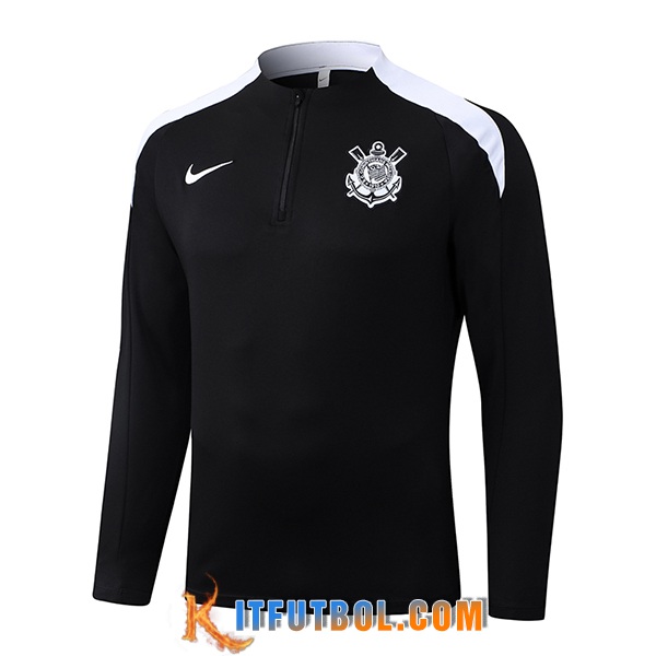 Sudadera De Entrenamiento Corinthians Negro/Blanco 2025/2026