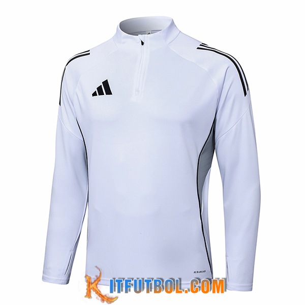 Sudadera De Entrenamiento Adidas Blanco/Negro/Gris 2025/2026