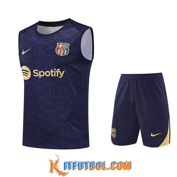 Camiseta Entrenamiento sin mangas FC Barcelona Ninos azul real 2025/2026