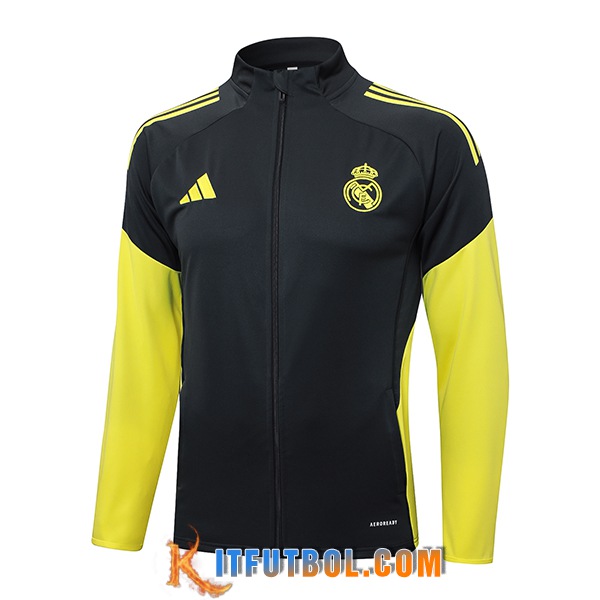 Chaquetas Futbol Real Madrid Gris/Amarillo 2025/2026