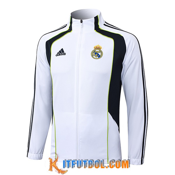 Chaquetas Futbol Real Madrid Blanco/Negro/Verde 2025/2026