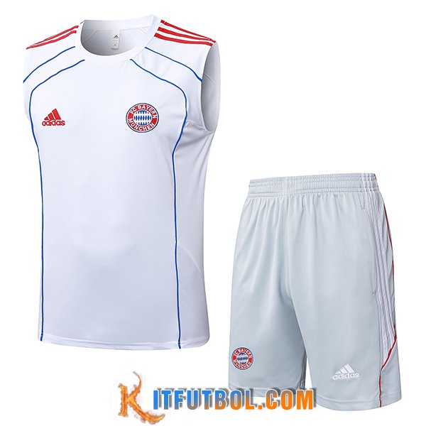 Camiseta Entrenamiento sin mangas Bayern Munich Blanco/Rojo/Azul 2025/2026