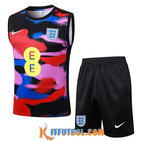 Camiseta Entrenamiento sin mangas Inglaterra Negro/Rosa/Rojo/Azul 2025/2026