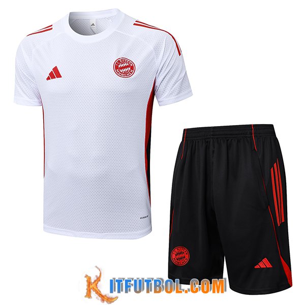 Camiseta Entrenamiento Bayern Munich Blanco/Negro/Rojo 2025/2026